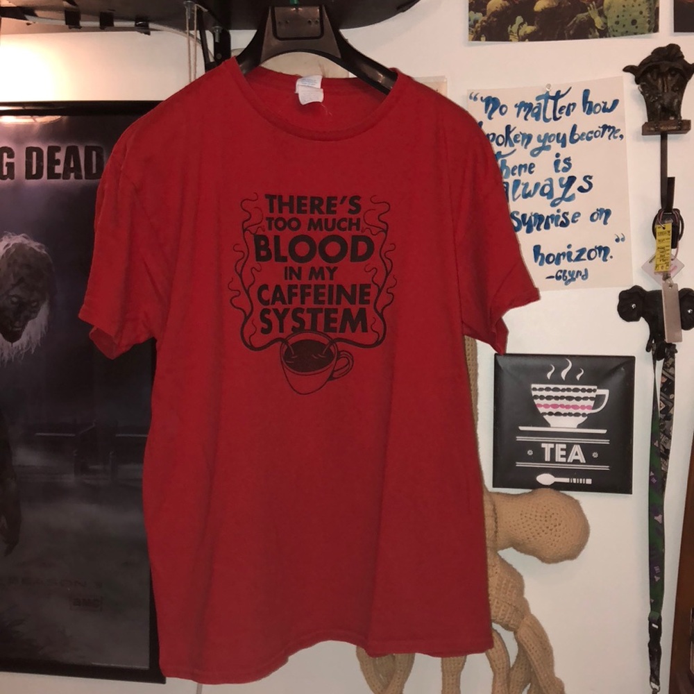 Caffeine shirt XL